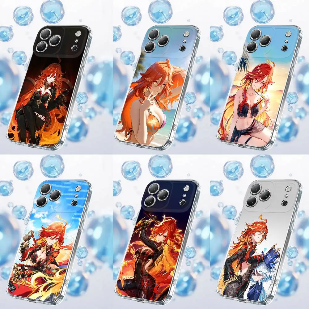 For Mavuika Genshin Impact Phone Case For iPhone 18 15 17 11 14 13 16 12 Pro Max Mini Plus Clear Transparent Cover