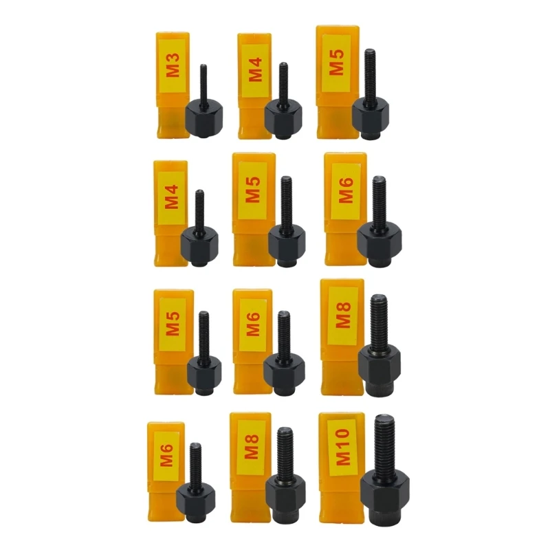 Комплект из 3 полных головок заклепок с гайками диаметром от 3 до 10 мм для комплексного крепежного решения, сборки и ремонта.