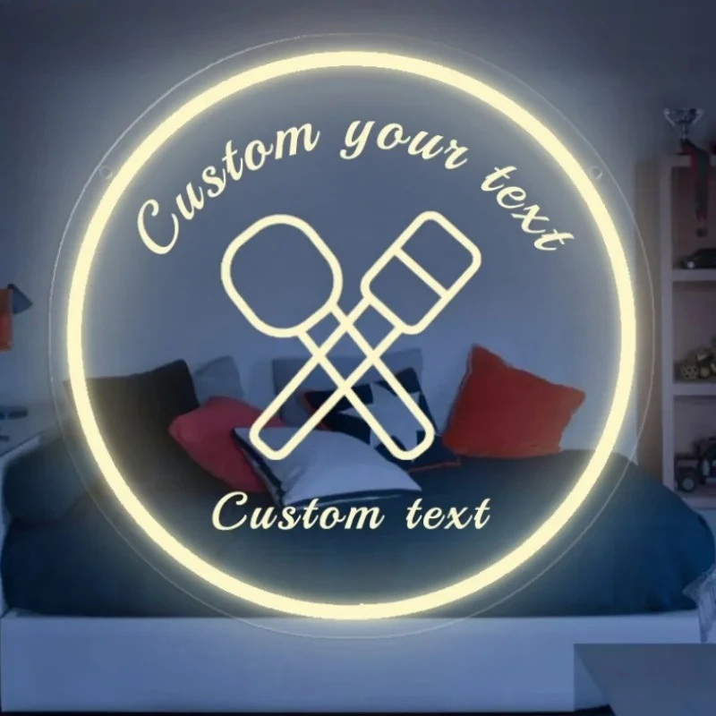 

Microphone Customizable Neon Sign USB-Powered LED Wall Decor for Bar KTV Home - Laser Engraved, Circular White Glow Bar Decor