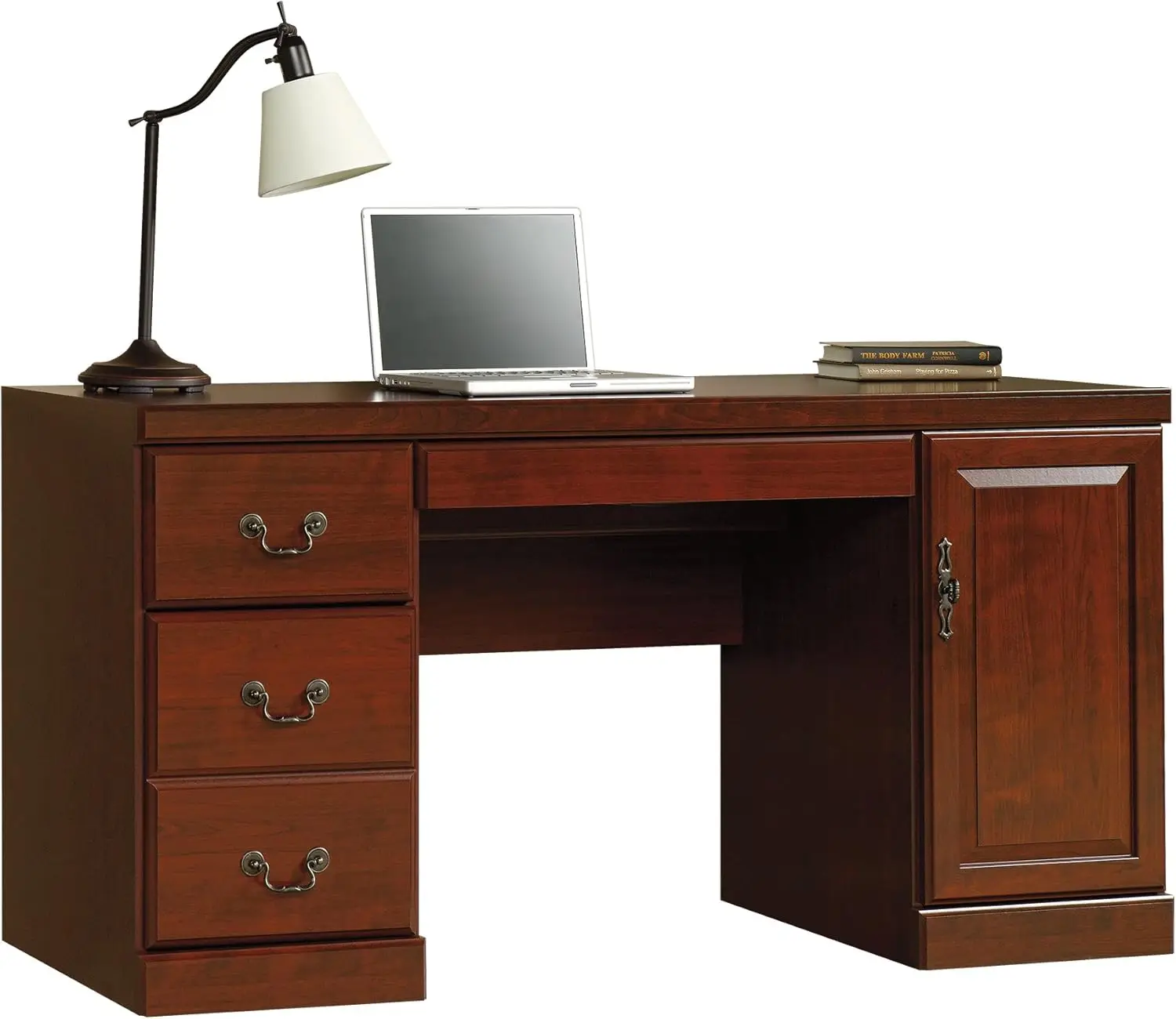 Heritage Hill 컴퓨터 Credenza, L: 59.25 인치 x W: 20.47 인치 x H: 30.24 인치, 클래식 체리