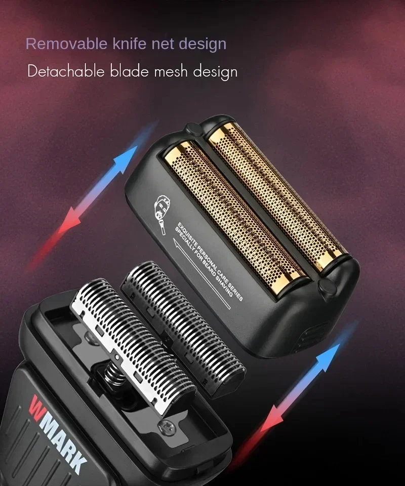 WMARK NG-7982 Elektrorasierer für Herren, 9000 U/min, Netzrasierer mit zwei Klingen, professioneller Haarschneider, Haarschneidemaschine, Barbershop-Salon – Detail 3