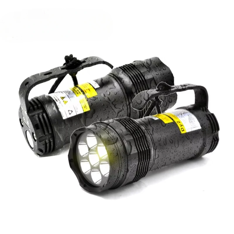 7 X T6 LED Professional scuba Diving Equipment 120m Rechargeable Led Underwater Lighting / scuba Diving Flashlight Torch