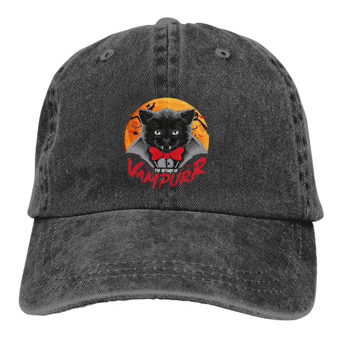 

Washed Men's Baseball Cap Black Cet Trucker Snapback Cowboy Caps Dad Hat The Return of Vampurr Gollf Hats