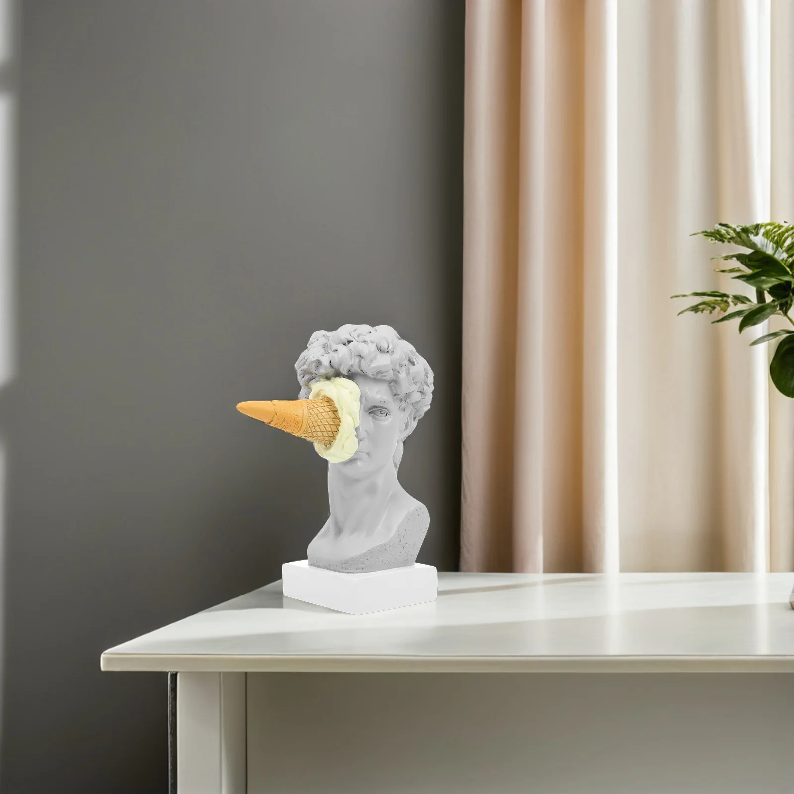

Ice Cream Smashed David Statue Adornment Home Resin Craft Office Decoration David Sculpture Home Decor Delicate Resin Sculpture