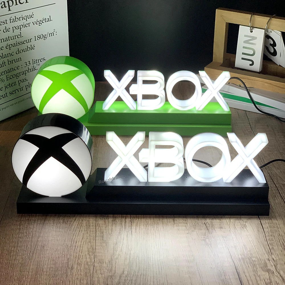 For XBOX Gaming Room Desk Setup Lighting Decor on Table Voice Control Night Light Game Console Icon Logo Mucic Lights for Kids