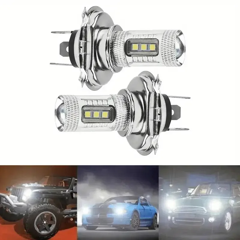 

2 PCS H4/9003 Super Bright 6000K Low and High Beam Headlights 12V-24V Plug and Play Installation,Headlights, motorcycle lights