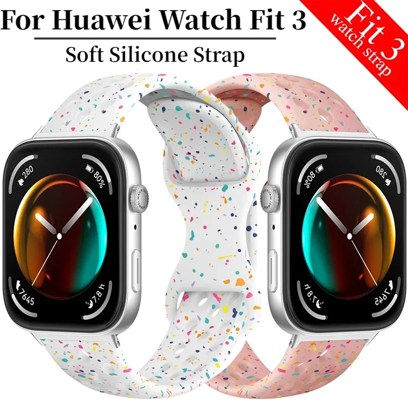 Sport Silicone Band For Huawei Watch Fit 3 Strap Smartwatch Accessories Replacement Correa Bracelet for Huawei Watch fit3 straps