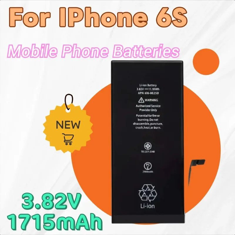 

New Replacement Mobile Phone Battery 3.82V 1715mAh for IPhone 6S IPhone6S High Capacity Batteries