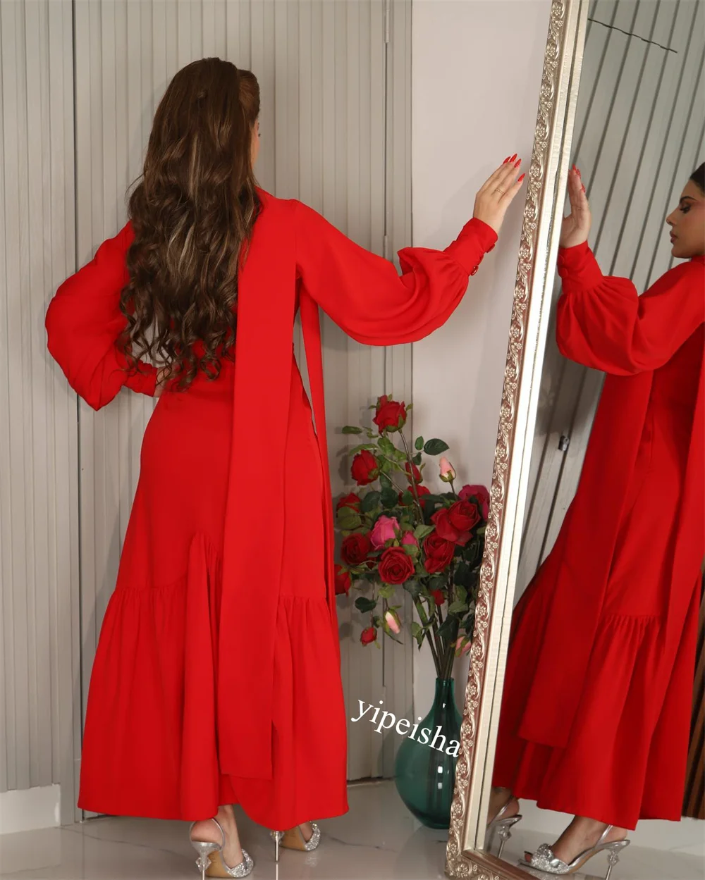 Jiayigong-Robes mi-longues drapées à col haut pour occasions d'anniversaire, chemise A-Line, maillot de soirée exquis, occasion sur mesure, Rotterdam Kle