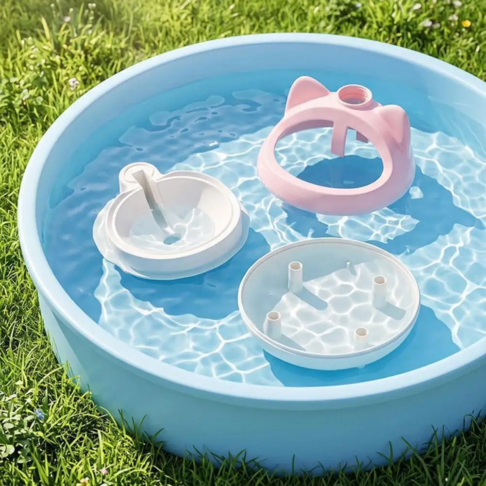 Siphon Refill Cat Water Bowl Automatic Cat Water Dispenser with Bottle Adapter Cute Cat Ear Design Pet Water Feeder for Small