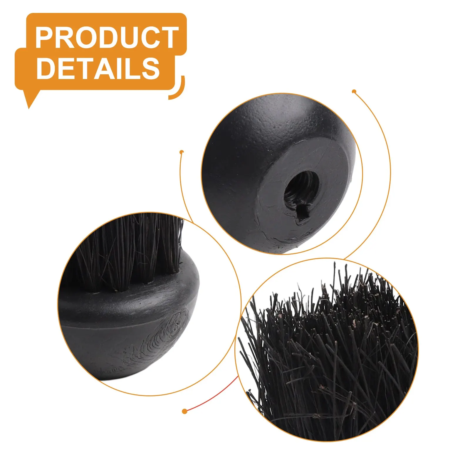 

Щетка для чистки камина с круглой насадкой, компактный инструмент для глубокой очистки, прочная щетка для ухода за камином