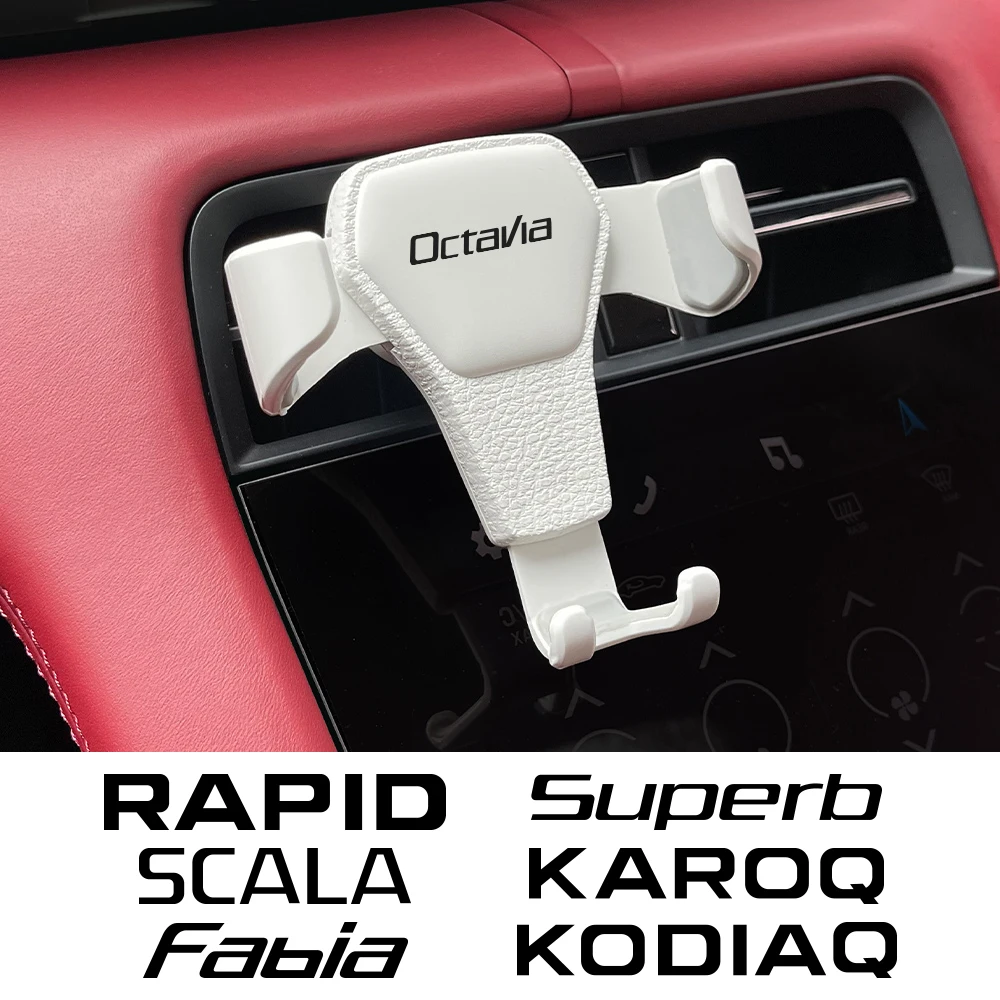 Gravity Mobilephone Holder Auto Accessories For Skoda Octavia Fabia Rapid Superb Kodiaq Scala Karoq Citigo Kamiq Roomster Enyaq