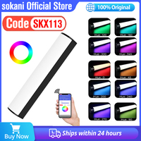 Sokani X8 LED Photography Light Handheld RGB Light Tube Stick Video Soft Lighting APP Remote Control for TikTok YouTube Studio