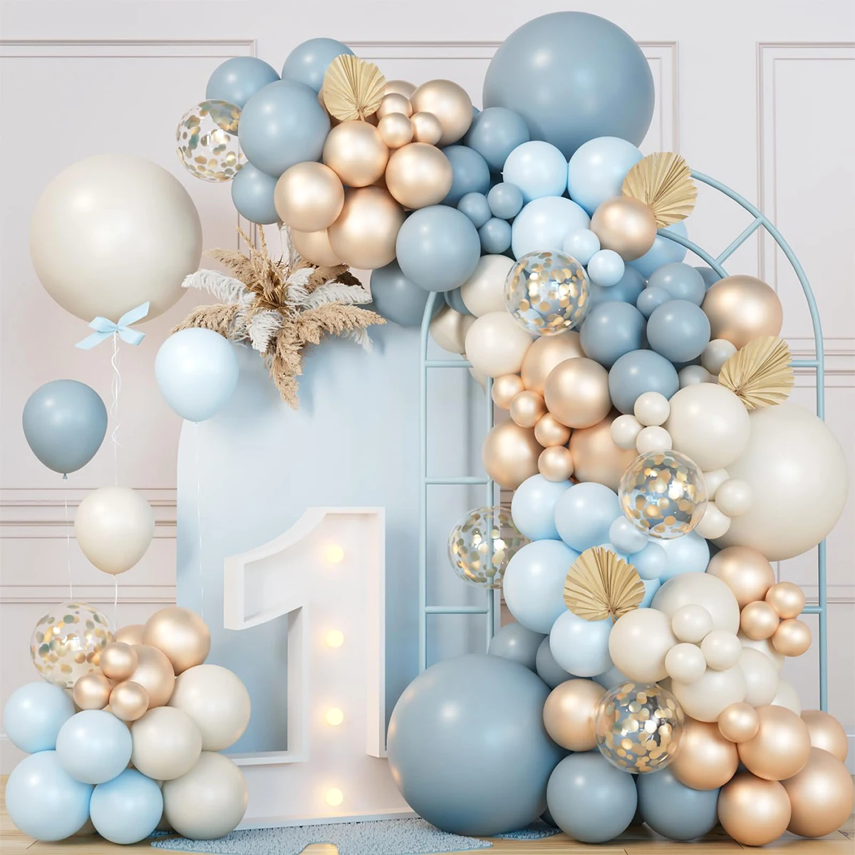 Macaron Blue Balloon Garland Arch Kit Wedding Birthday Party Decor Kids Baby Shower Latex Ballon Chain Wedding Party Baloon