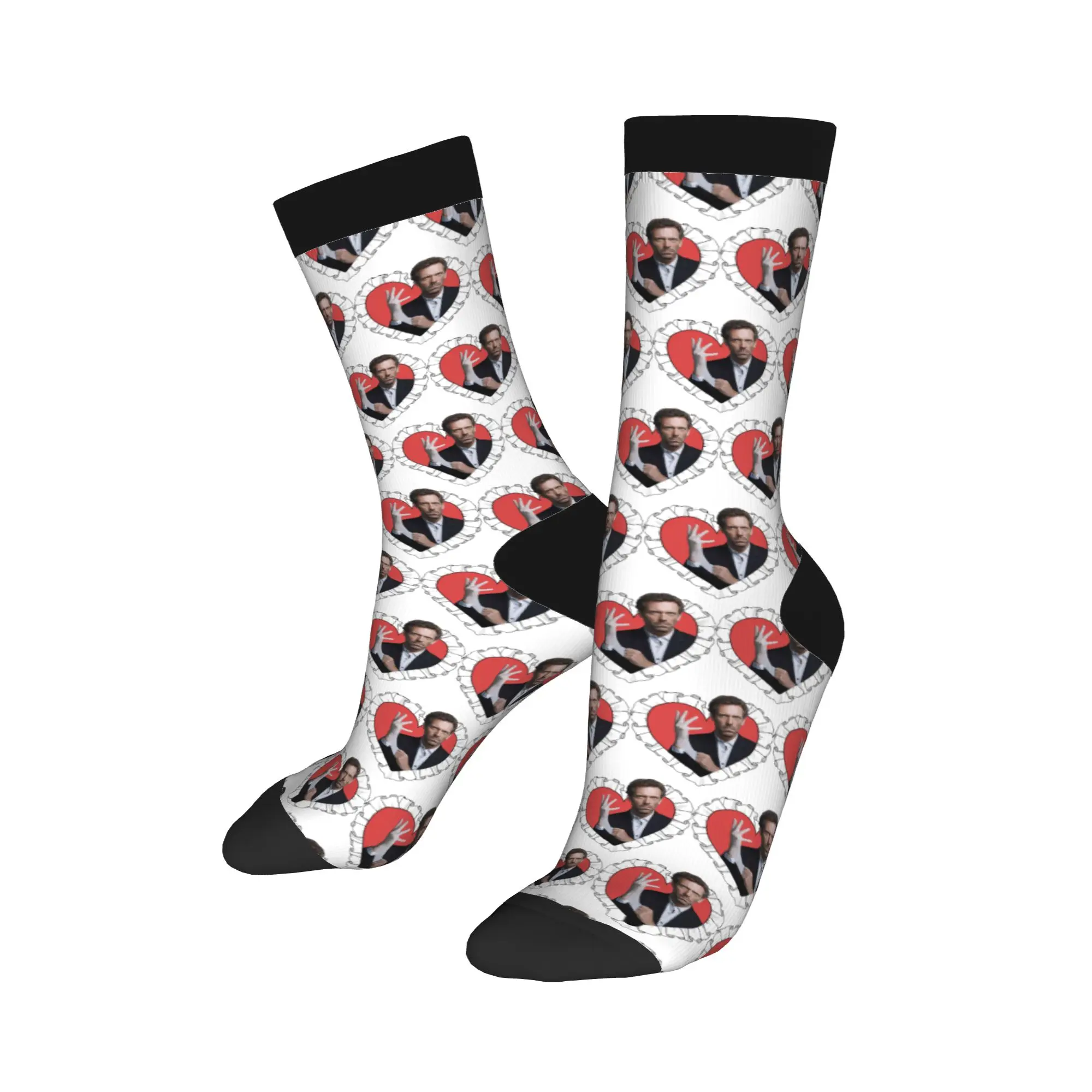 جوارب دكتور جريجوري هاوس للخريف، جوارب تلفزيون أمريكية مضحكة للرجال، جوارب جودة جرافيك للجري مضادة للانزلاق #3