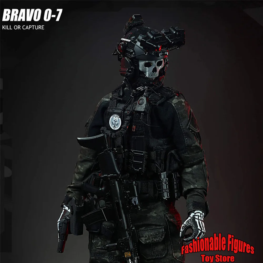M001 1/6 Men Soldier Ghost Military Suit Tactical Vest Camouflage Uniform Helmet Gloves  Accessories Fit 12Inch Action Figure