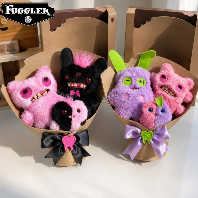 Original Fuggler Bouquets Set Funny Ugly Monster Flower Plush Toy Cute Dolls Toy For Valentine'S Day Mother'S Day Birthday Toy