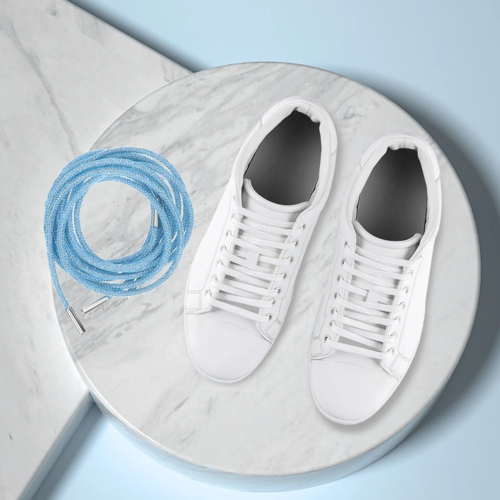 زوج واحد من رباط الحذاء اللامع الكريستالي للأحذية اللامعة المستديرة المزخرفة الفريدة والرائعة والممتازة وسريعة الاستخدام #3