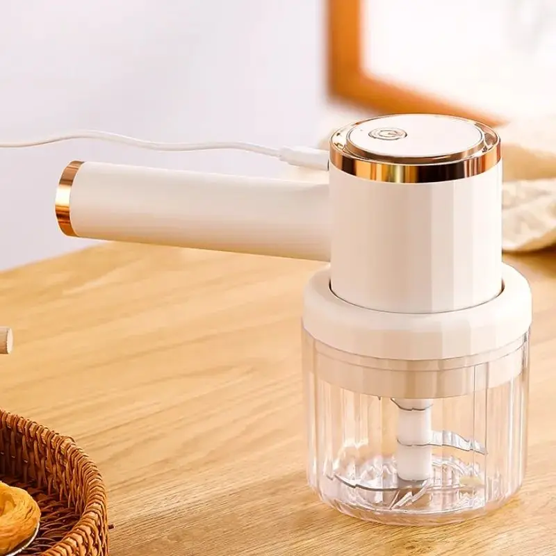 مفرمة ثوم كهربائية صغيرة 300 مل USB قابلة للشحن مفرمة طعام كهربائية محمولة محضر طعام صغير لاسلكي