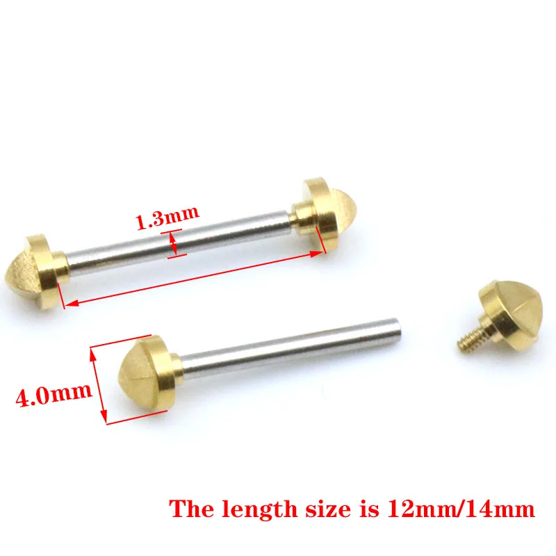 ساعة نسائية حزام الجلد ربط قضيب ، حزام (Watch) ساعة أداة إصلاح ، المسمار ثابت الأذن قضيب ، اكسسوارات ، 12 مللي متر ، 14 مللي متر