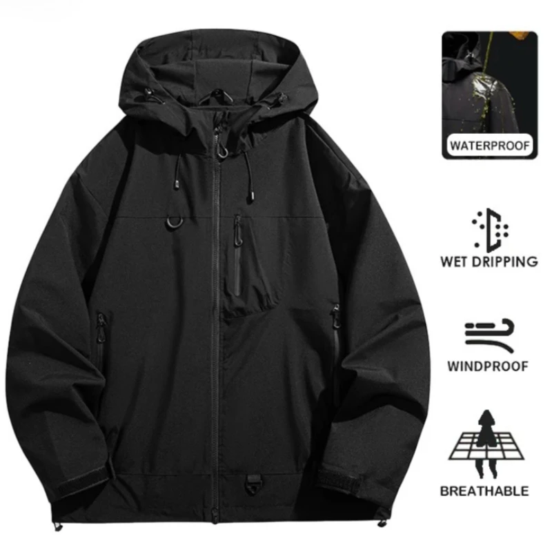 

Унисекс водонепроницаемые треккинговые куртки для активного отдыха, ветрозащитные однослойные ветровки для мужчин и женщин, для походов, альпинизма, дождевики
