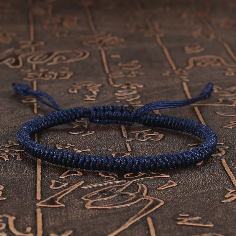 Tibetan Buddhist Bracelet Lucky Handmade Braided Adjustable King Kong Knot Red Thread Charm Bracelets for Women Men Couple Lover