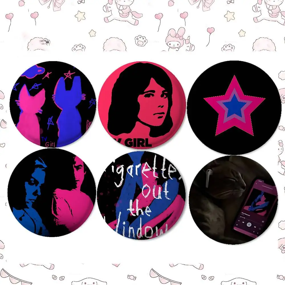 New Tv Girl Who Really Cares Soft Button Badges Tinplate Soft Button Pin Brooch Metal Badge Custom Jewelry Accessories Hat Bag L