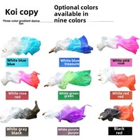 Dancing Fan Color Gradient Long Silk Red Zhaowei Square Dance Rice Crop Dance Yangge Dance Extended Fan