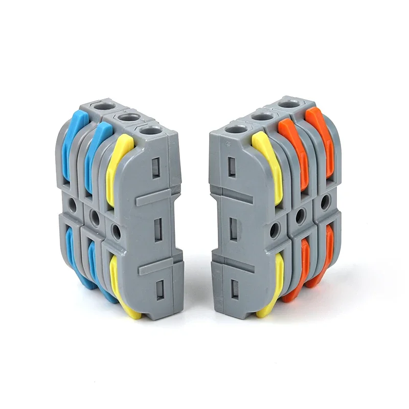 10/25PCS Lever Nut 221 Quick Splicing Multiplex Butt Wire Connector Compact Electrical  1 to 1 Inline Terminal Block for Home
