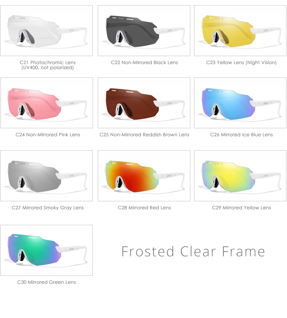 KDEAM Hohe-Ende Radfahren Gläser Ultra Licht TR90 Material Photochrome/Polarisierte Sonnenbrille Männer Einstellbare Tempel Länge – Detail 7