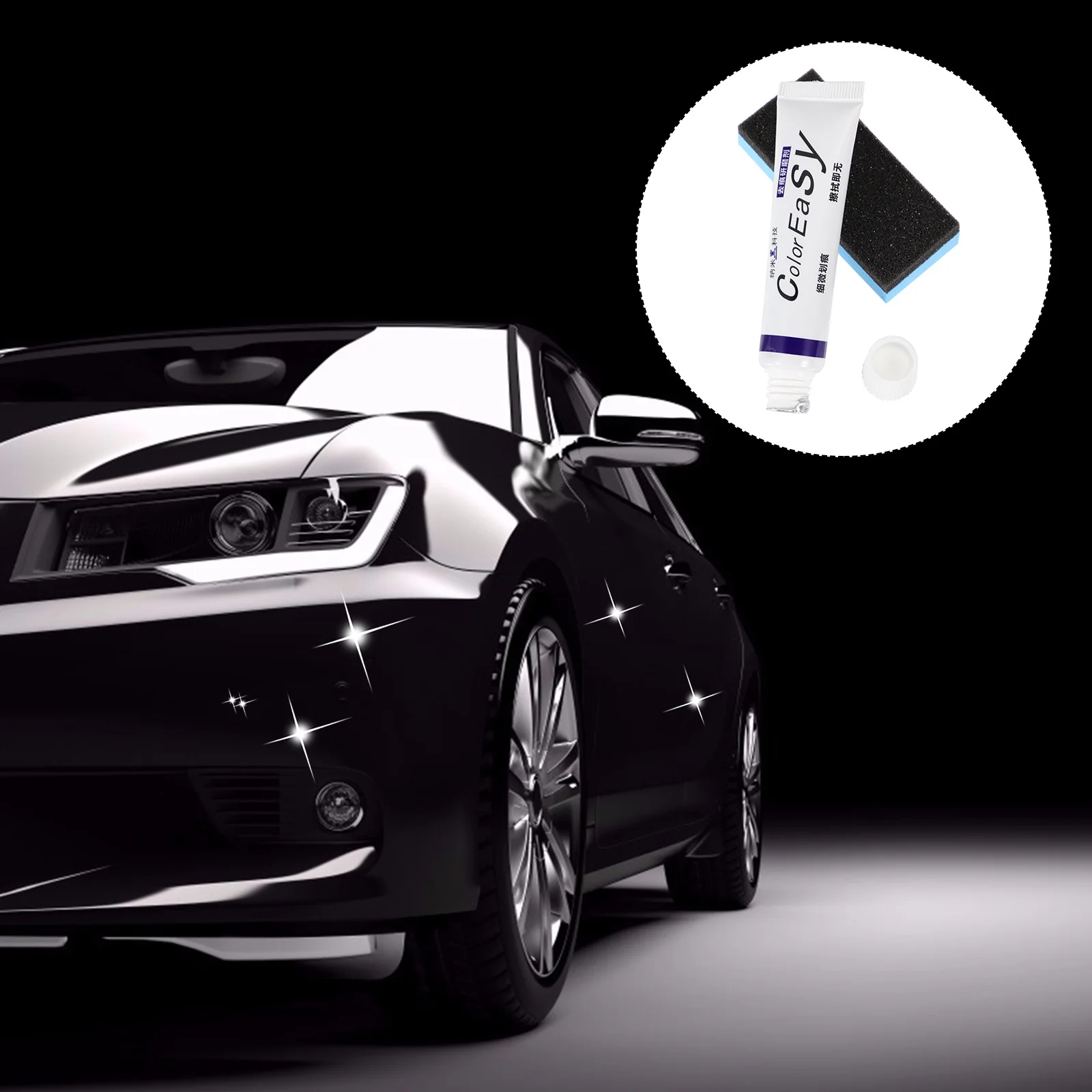 2세트 자동차 페인트 스크래치 제거제 수리 키트, 가벼운 흠집, 타르, 새똥에 효과적, 자동차 유지 관리 왁스