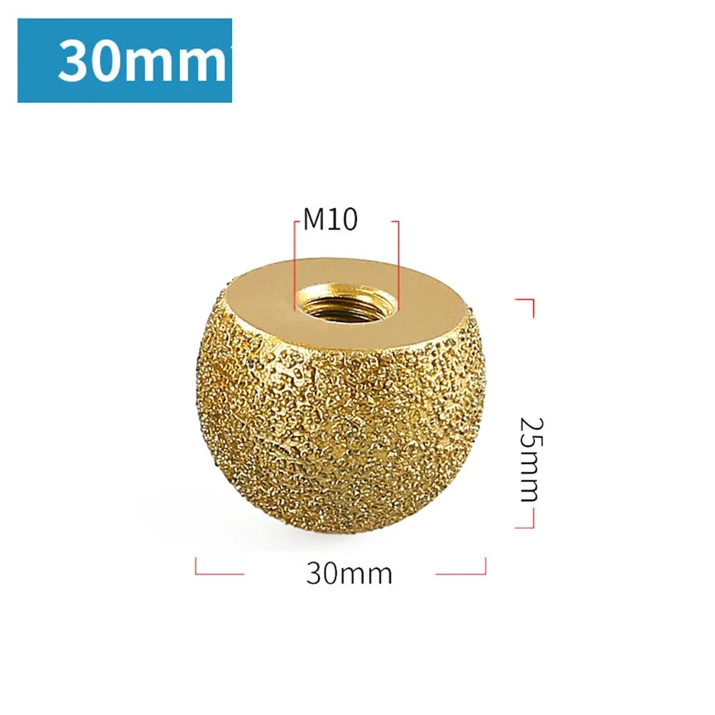 1pcs Brazed Mushroom Head Hole Opener 30mm/40mm/50mm Diamond Brazed Round Grinding Head Abrasive Tools For Internal Arc Grinding