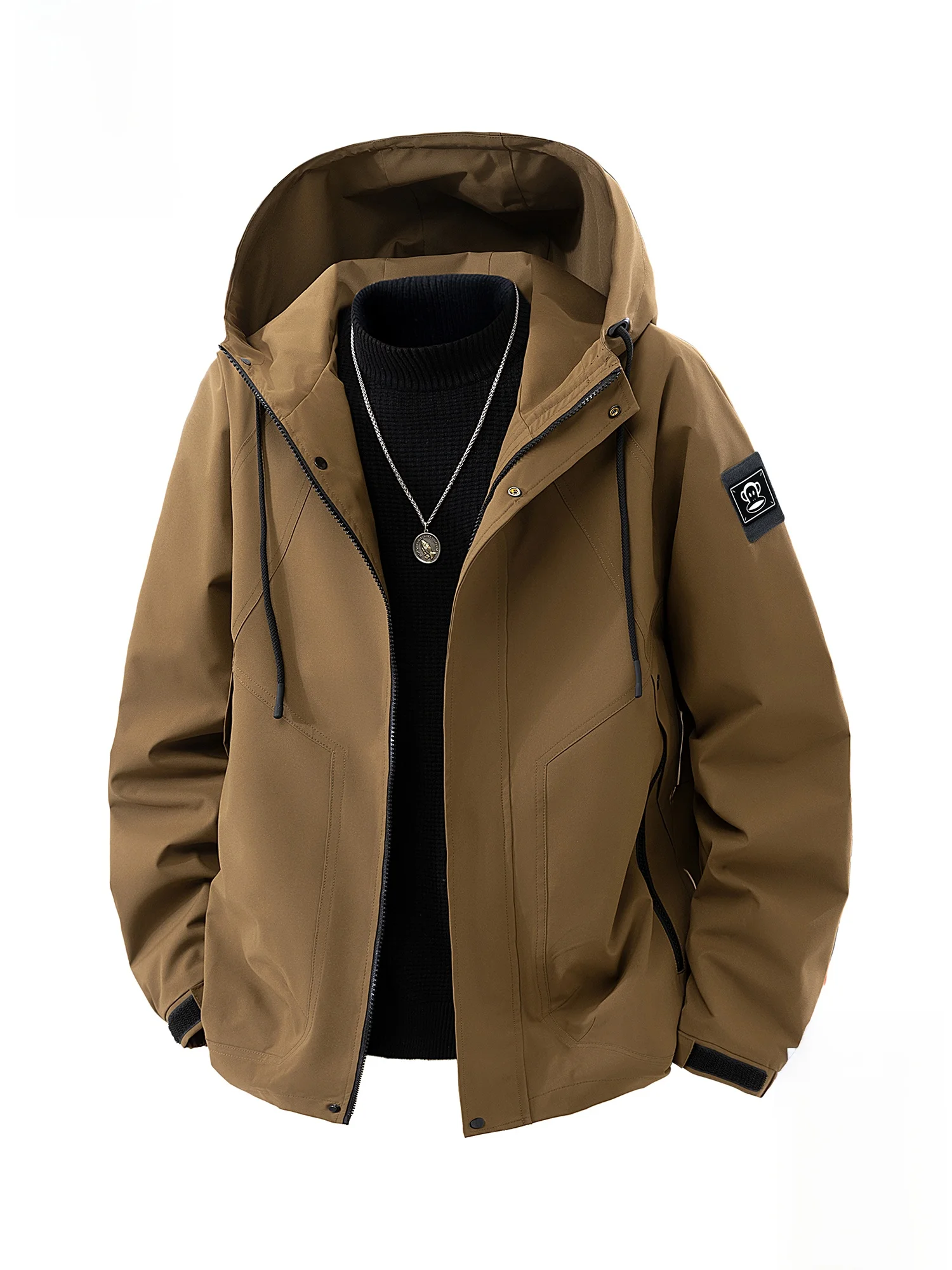 

PaulFrank Heavyweight Trendy Workwear Jaet Loose Casual Hooded Men's Spring New Sle Polyester Fiber Long Sve Zipper Cl...