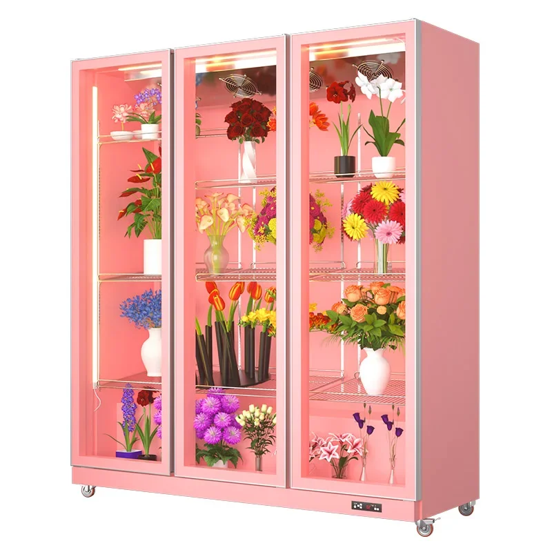 Fresh Flowers Fridge Display Bouquet Congelateur Commercial Refrigerator