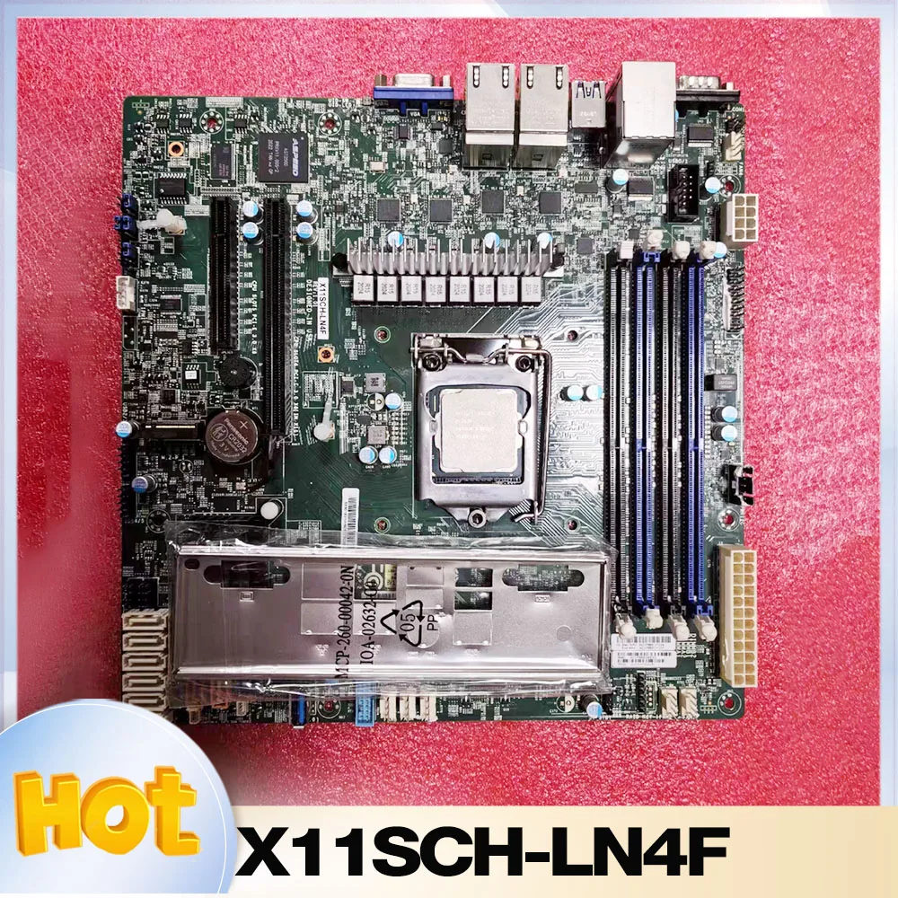 X11SCH-LN4F Server mainboard C246 LGA-1151 single-channel four-network port NAS M.2