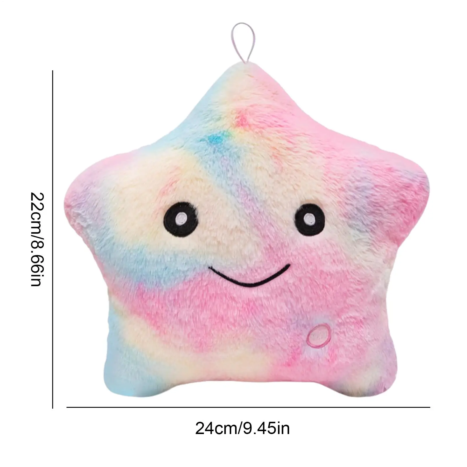Peluche étoile décorative lumineuse pour canapé, jouet en peluche doux et coloré de 9 pouces pour enfants, chambre d'enfant, canapé de couchage