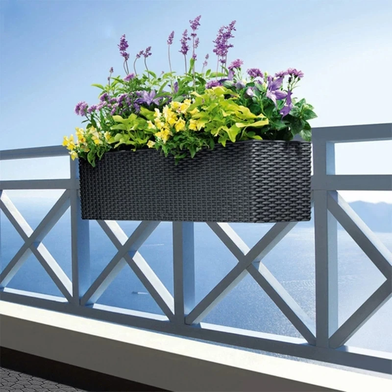 2Pcs Planter Brackets Adjustable Flower Box Brackets Window Box Brackets Outdoor