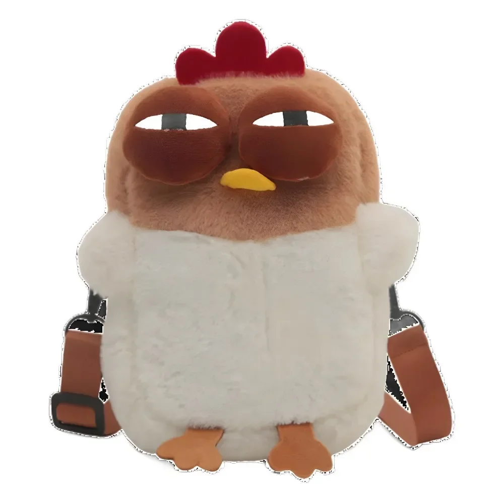 Cute Chicken Bag for Women Girls Gift Chicken Purse Fluffy Hen Shoulder Bag Plush Handbag Cute Animal Phone Crossbody Bags