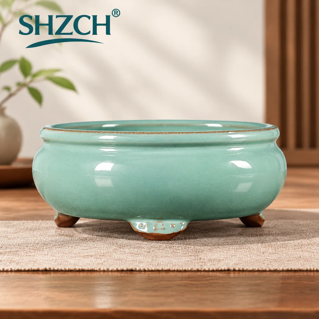 Creative Chinese Style Purple Clay Stoneware Ceramic Succulents Hand Flower Pots Desktop Decorative Flower Pots With Holes LC29