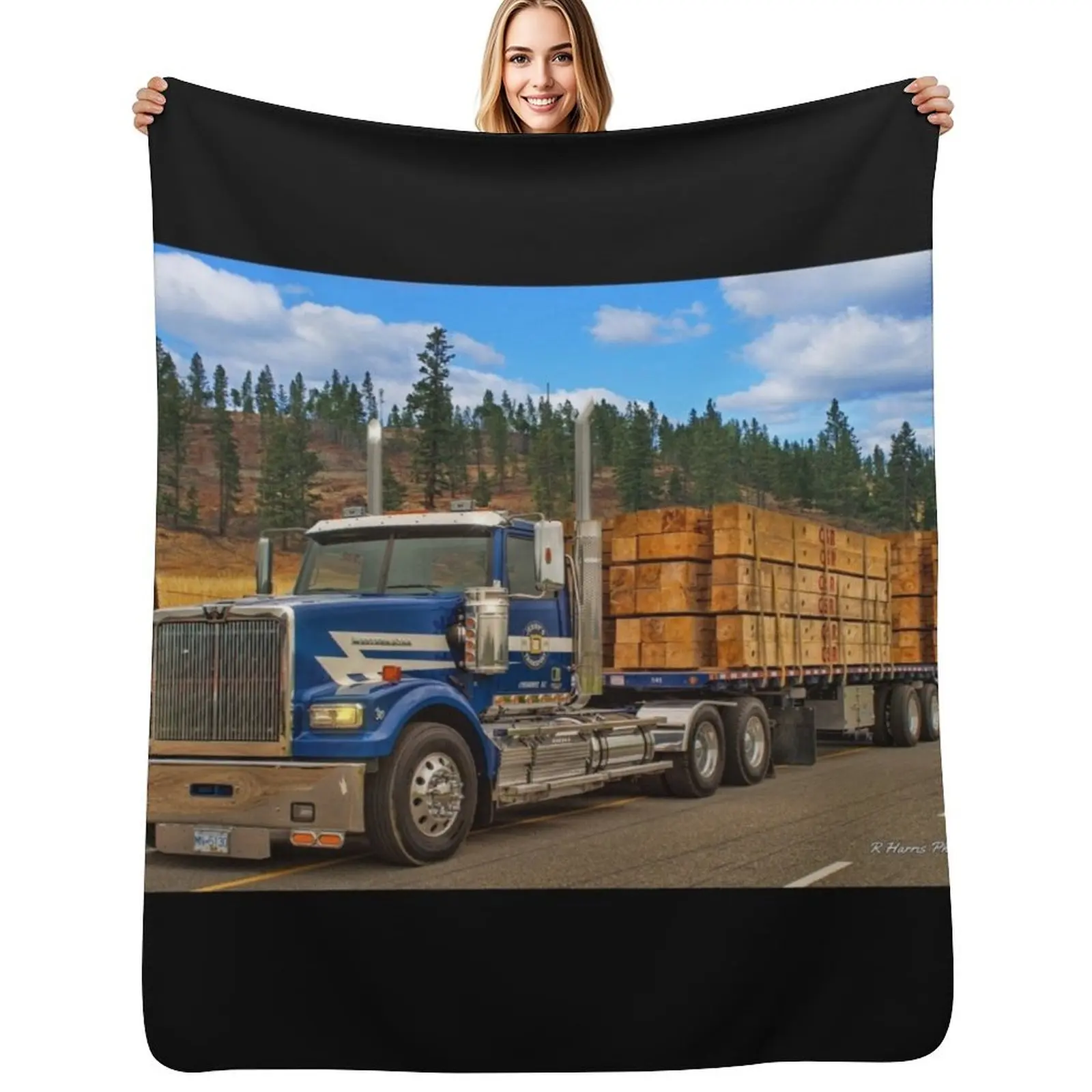 Lumber Truck Throw Blanket Sleeping Bag Soft Plaid sofa bed Flannels cosplay anime Single Blankets