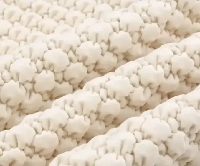 New 3D embossed quilted bubble circle short plush fabric, for garment lining, jackets, DIY handmade bag fabric - view 6