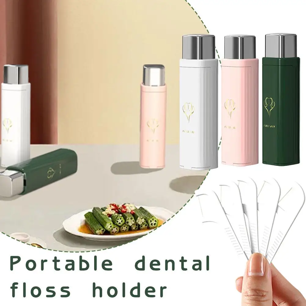 

Portable Dental Floss Dispenser Storage Box For Outdoor Travel Toothpick Tooth Cleaning Oral Care Automatic Floss Dispenser