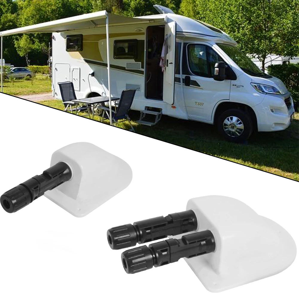 

AOHEWEI Водонепроницаемый ввод для солнечного кабеля, устойчивый к атмосферным воздействиям корпус с двойным кабельным вводом для автофургонов, караванов, морских судов, лодок, кабин