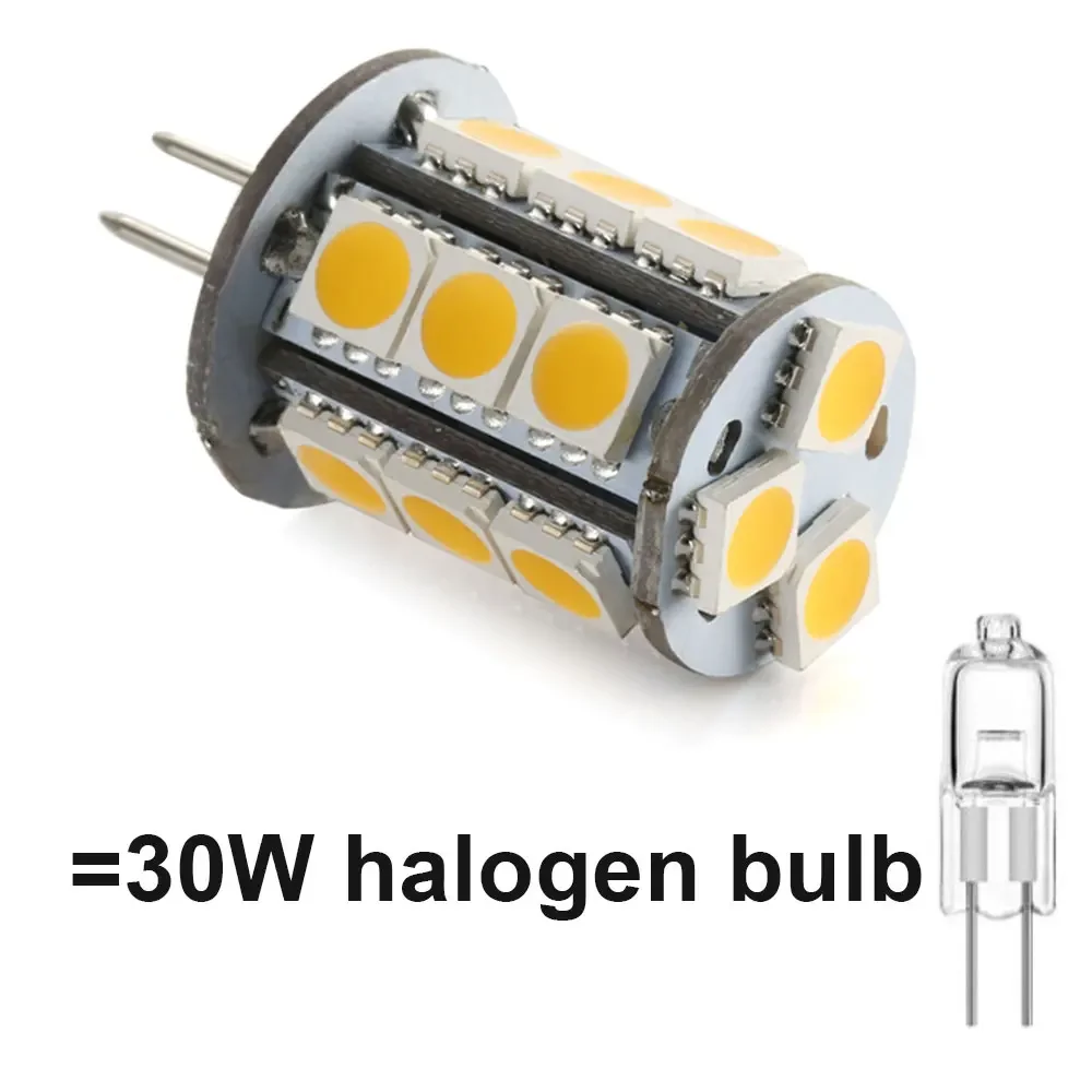 

G4 LED Bulb 12V AC/DC 3W (20W Equivalent) JC Bi-Pin Landscape Light Bulbs Non-Dimmable Daylight White 6000K