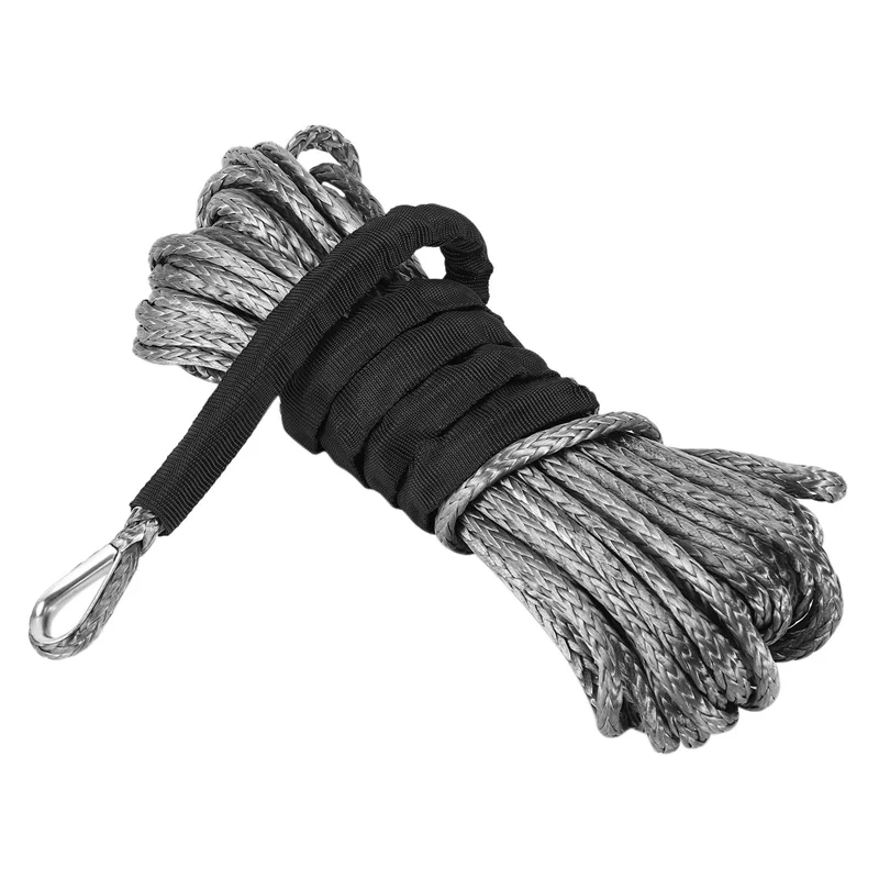 

4Pcs 3/16 Inch X 50 Inch 7700Lbs Synthetic Winch Line Cable Rope With Protecing Sleeve For ATV UTV (Grey)