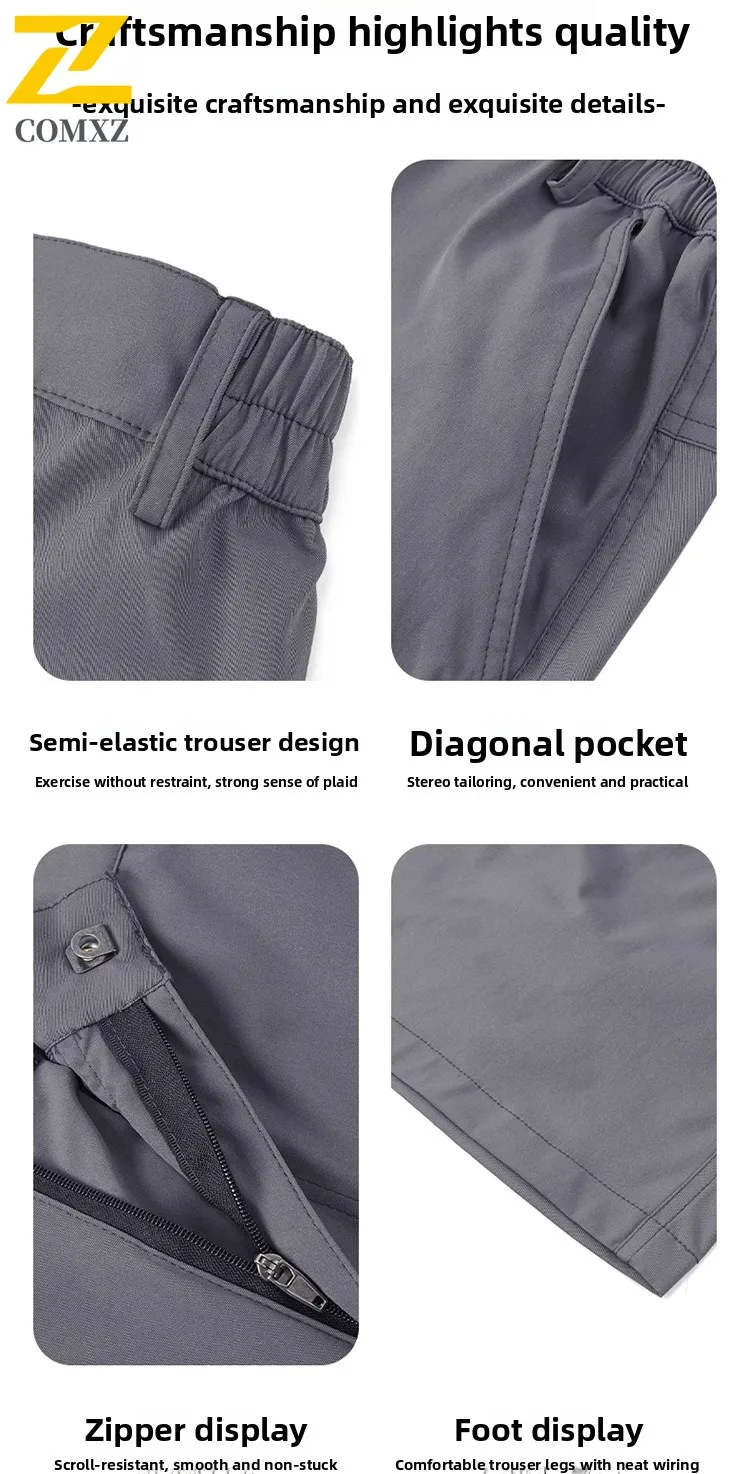 2025 جديد الرجال السراويل الحرير الجليد تنفس ومقاومة للاهتراء متعددة جيب عمال خمس نقاط السراويل في الهواء الطلق التخييم التنزه السراويل