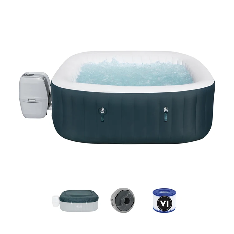 

Bestway 60015 Square 4-6 Person Luxury Whirlpool Massage Inflatable Hot Tub Outdoor Swimming Pool Spa Bathtubs