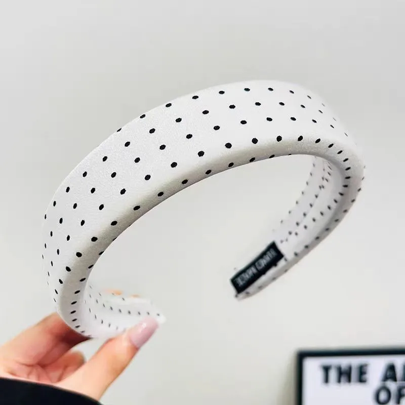1/4 Stück Einfaches Schwarz-Weißes Gepunktetes Breites Haarband für Frauen, Elegantes Haarband für den Alltag, Modisches Haarband für Mädchen zum Gesichtwaschen – Detail 7