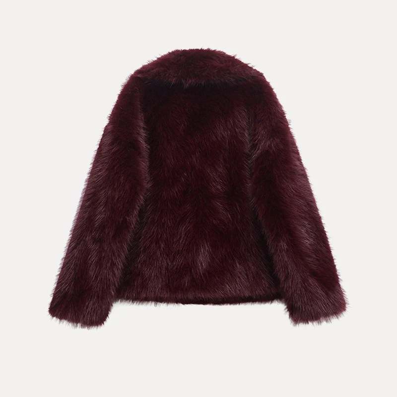 Wiosna 2025 Damska kurtka z efektem sztucznego futra Plu Jaet Street Sle Quali Texture Artificial Mink Coat Z Brand 43602