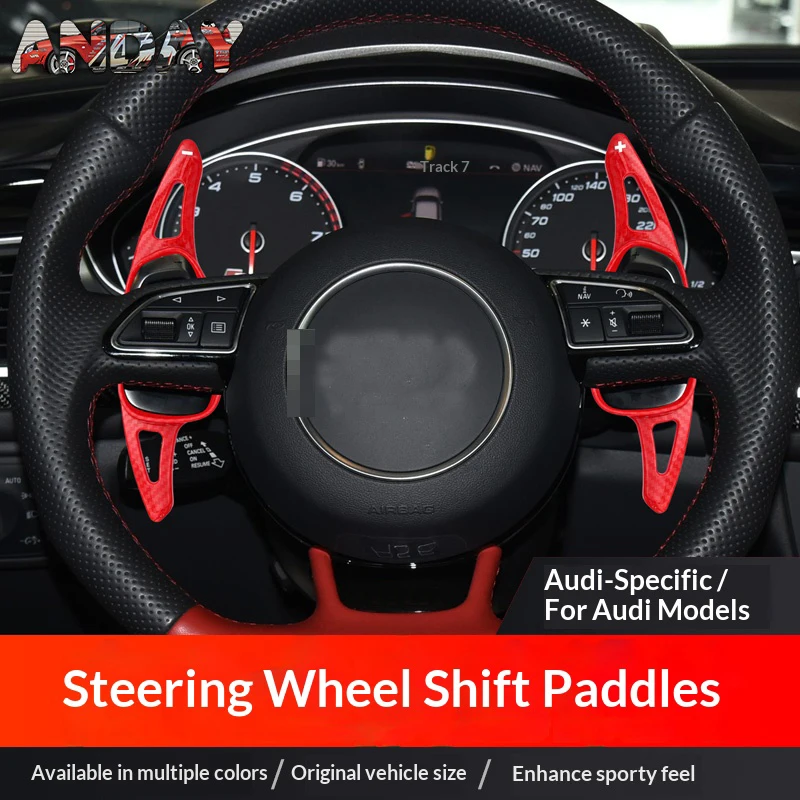For Audi A5 coupe 45TFSI quattro(2016）S5 3.0T Sportback(2016）Car Steering Wheel Paddle Shifter ABS Carbon Fiber Trim Accessories 2